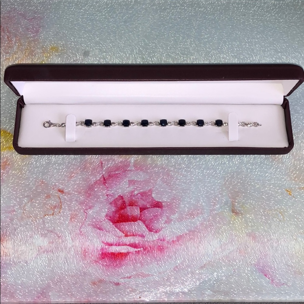 Helzberg Diamonds Sapphire and Diamond Bracelet